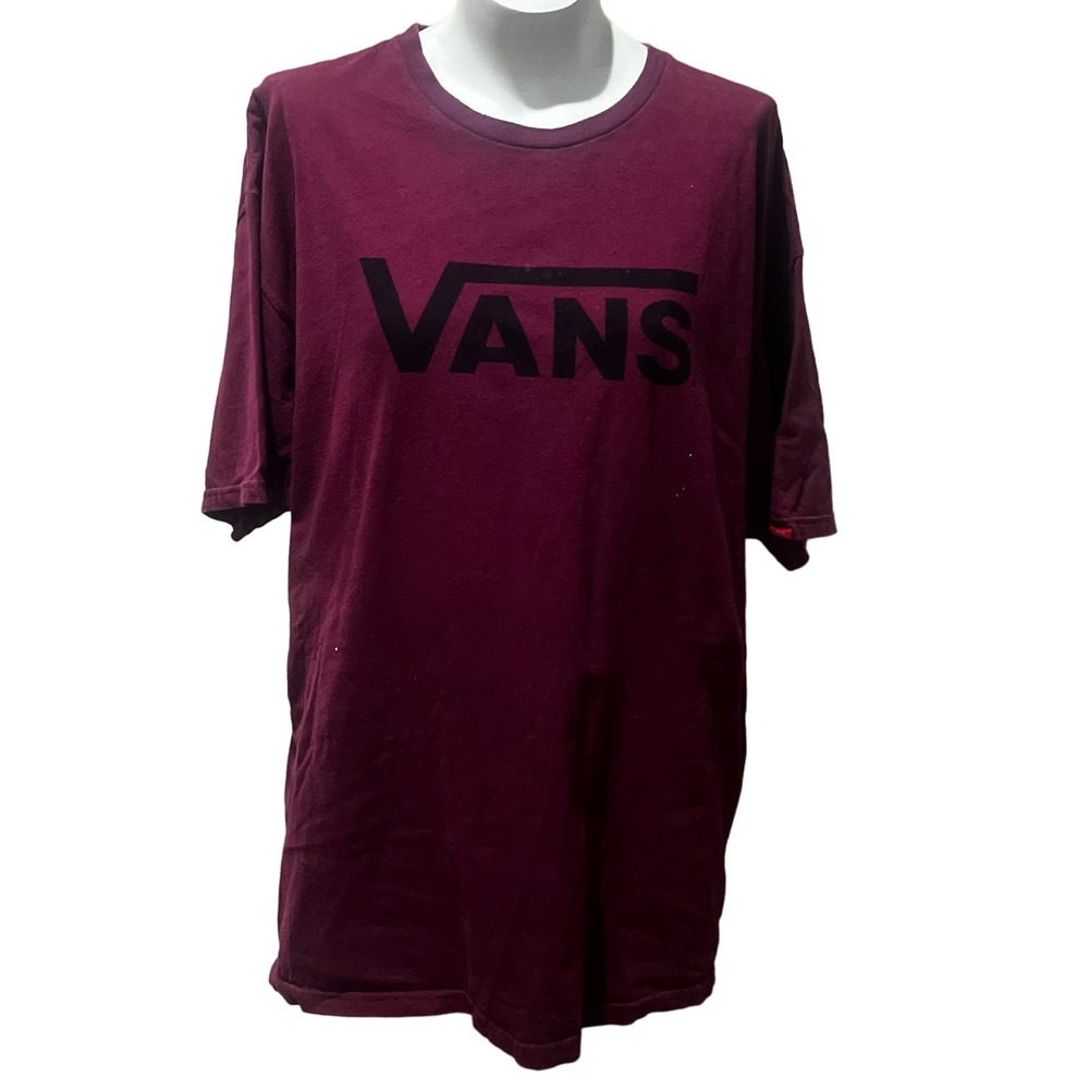 Vans mens short sleeve burgundy t-shirt